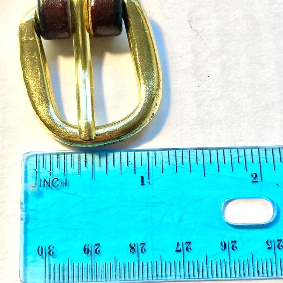 Tory Leather Nautical Plaid Canvas Leather Belt Size 26 XS Preppy Womens Boys - Picture 13 of 15